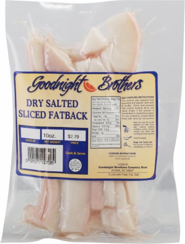 Goodnight Brothers Sliced Fatback Perspective: front