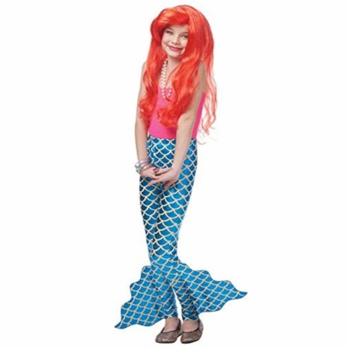 Costume Culture 32110-L Child Pants Mermaid, Blue - Large Perspective: front