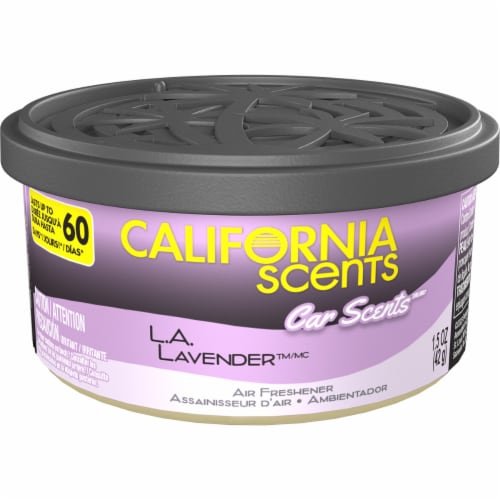 California Scents L.A. Lavender Car Air Freshener Can Perspective: front