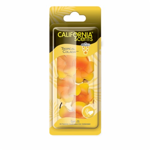 California Scents® Novelty Hanging Lei Tropical Colada™ Car Air Freshener Perspective: front