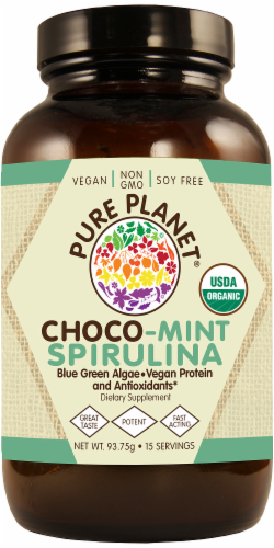 Pure Planet Choco Mint Spirulina Organic Perspective: front
