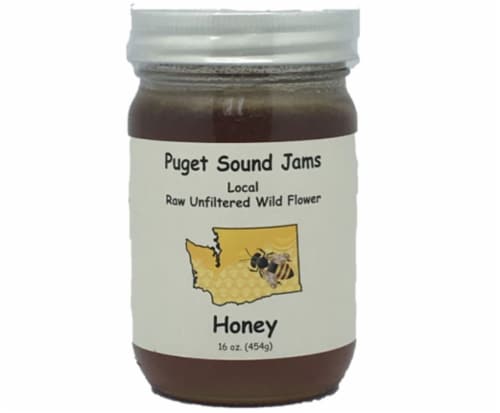 Puget Sound Jams Wildflower Honey Perspective: front