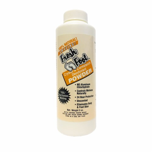 Thai Deodorant Stone Fresh Foot Crystal and Cornstarch Deodorant Powder Perspective: front