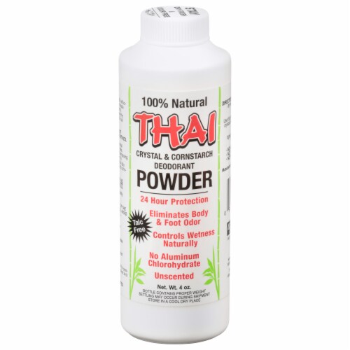 Thai Deoderant Stone Crystal & Cornstarch Powder Deoderant Perspective: front