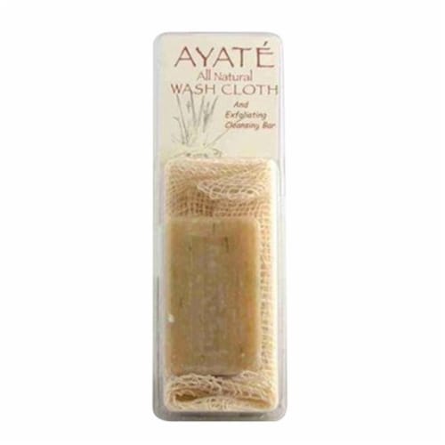Thai Deodorant Stone Ayate All Natural Wash Cloth With Cleansing Bar - 1 Bar Perspective: front