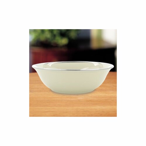 Lenox 110901360 Tuxedo Platinum Fruit Bowl Perspective: front