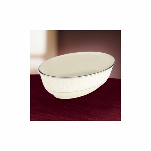 Lenox 6134399 Pearl Innocence Open Vegetable Bowl Perspective: front