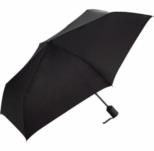 ShedRain Windjammer® Automatic Vented Compact Umbrella - Black Perspective: front