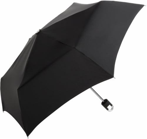 ShedRain Clip Handle Compact Umbrella - Black Perspective: front