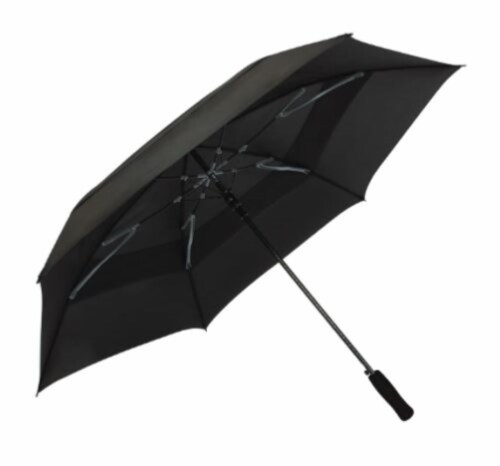 ShedRain Vortex™ Vented Auto Open Golf Umbrella - Black Perspective: front