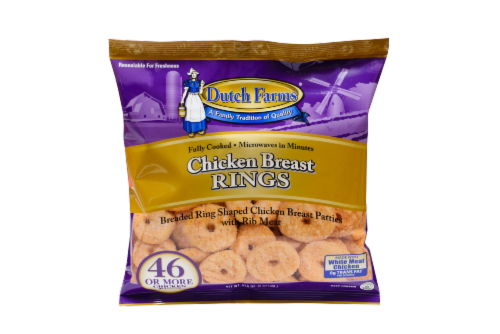 Dutch Farms Frozen Fully Cooked Chicken Breast Rings Perspective: front