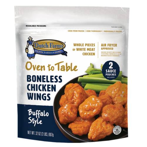 Dutch Farms® Buffalo Boneless Chicken Wings Perspective: front
