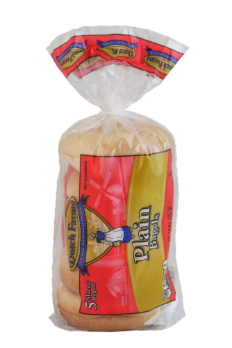 Dutch Farms Plain Bagels Perspective: front