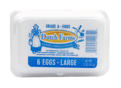 Dutch Farms Large White Eggs Perspective: front