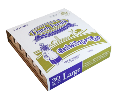 Dutch Farms Large White Eggs Perspective: front