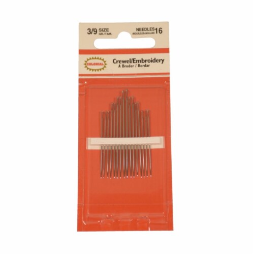 Colonial Needle 431933 Embroidery & Crewel Needle Assortment, No 3 - 9 - Pack of 16 Perspective: front