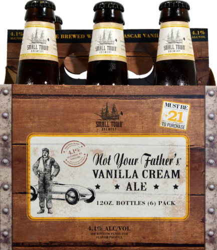 Small Town Brewery Not Your Fathers Vanilla Cream Ale Craft Beer Perspective: front