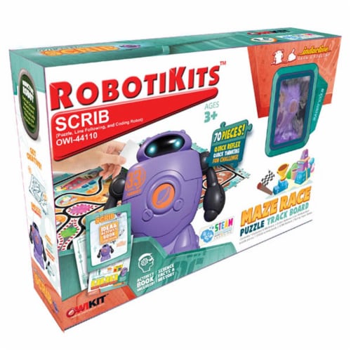 Scrib - Puzzle, Line Following, & Coding Robot Perspective: front