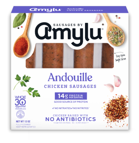 Amylu® Andouille Chicken Sausages Perspective: front