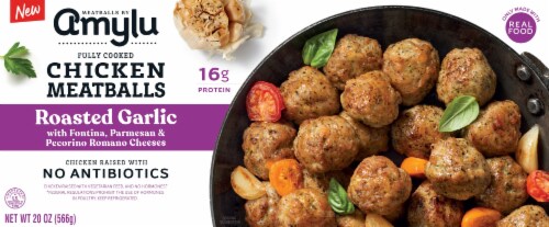 Amylu Roasted Garlic Chicken Meatball Perspective: front