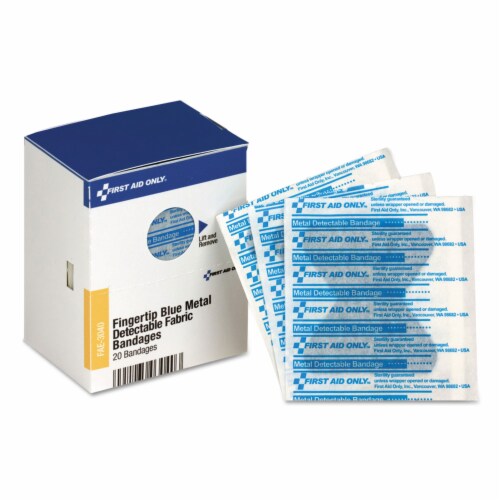 SmartCompliance Blue Metal Detectable Bandages,Fingertip, 1.75 x 2, 20 Box SmartCompliance Blue Metal Detectable Bandages,Fingertip, 1.75 x 2, 20 Box