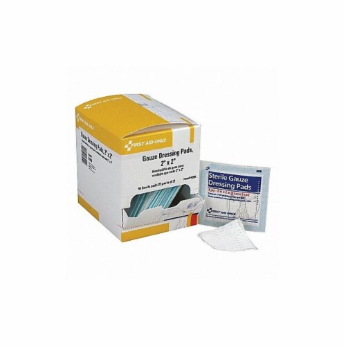 First Aid Only Gauze Pad,Sterile,2 x 2 In,PK50 H209 Perspective: front