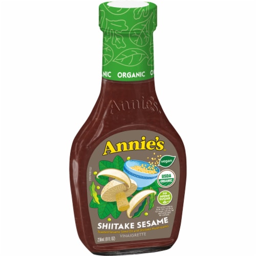 Annie's™ Organic Vegan Shiitake Sesame Vinaigrette Salad Dressing Perspective: front