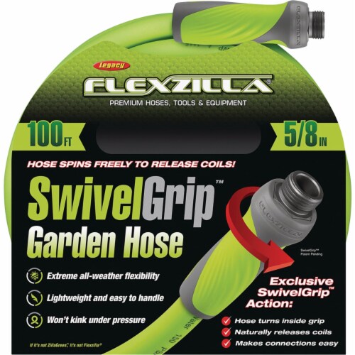 Flexzilla® SwivelGrip™ Garden Hose - Green Perspective: front