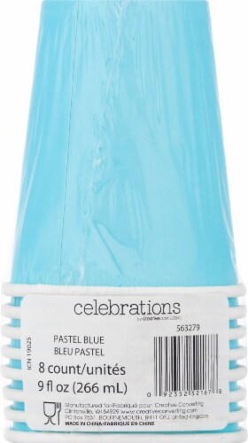 Creative Converting Celebrations Party Cup - Pastel Blue - 8 pk Perspective: front
