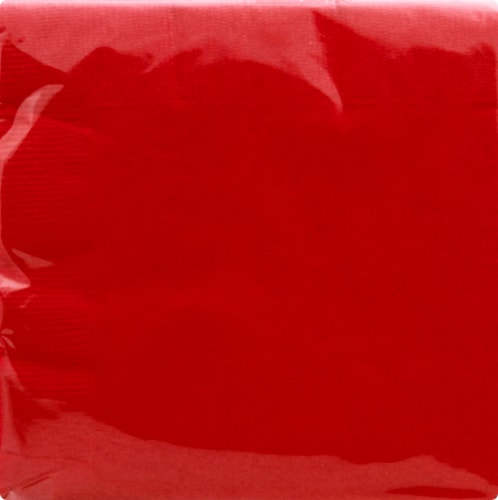 Sensations Red Cocktail Paper Napkin Perspective: front