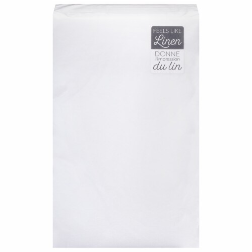 Sensations White Dinner Paper Napkin Perspective: front