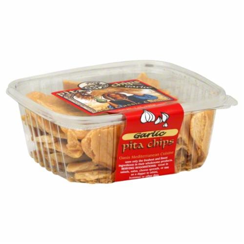 Oasis Garlic Pita Chips Perspective: front