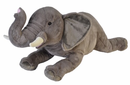 Wild Republic Cuddlekins Jumbo Elephant Plush Perspective: front