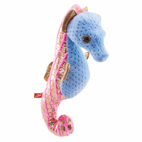 Wild Republic Foilkins Blue Seahorse Stuffed Animal, 12 Inches, 12