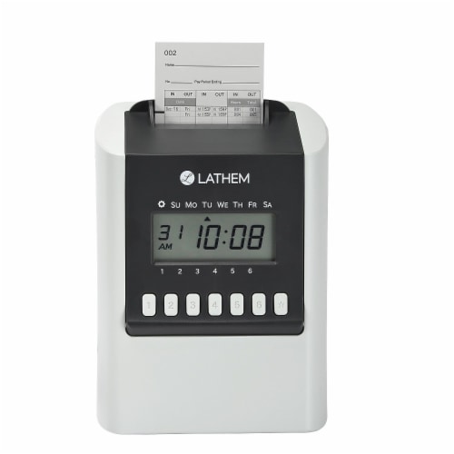 Lathem® Time 700e Calculating Time Clock, Digital Display, White 700E, 1 - Kroger