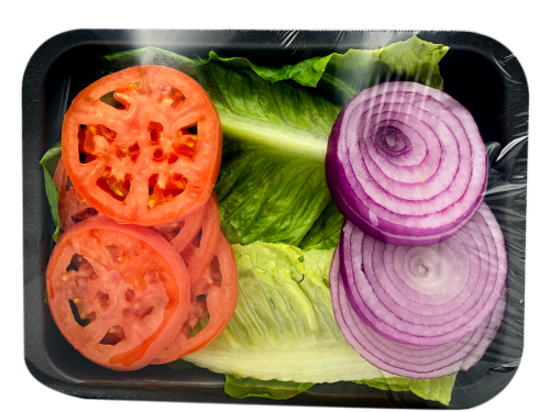 Market Cuts Hamburger Fixin's Vegetable Combo Tray Perspective: front