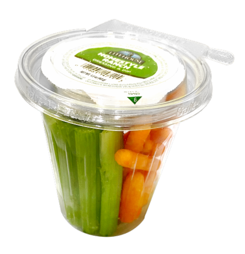 Roundy's Carrots and Celery Sticks with Ranch Dressing Cup Perspective: front