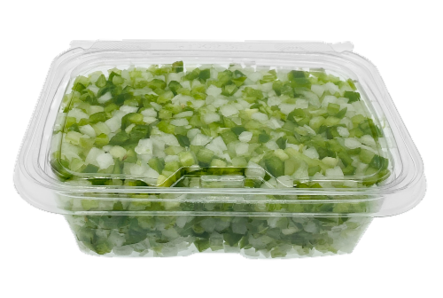 Market Cuts Clamshell Roundy's Trinity Vegetable Mix Perspective: front