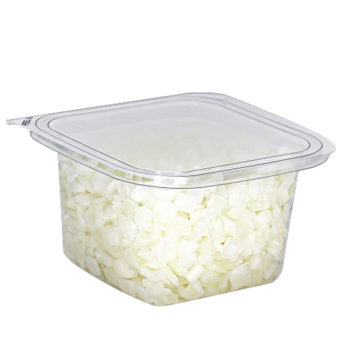 Market Cuts Yellow Diced Onions Perspective: front