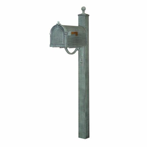 Special Lite SCB-1015-SPK-710-VG Berkshire Curbside with Springfield Mailbox Post, Verde Gree Perspective: front
