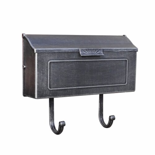Horizon Horizontal Mailbox SHH-1006-SW Horizon Horizontal Mailbox-Swedish Silver Perspective: front