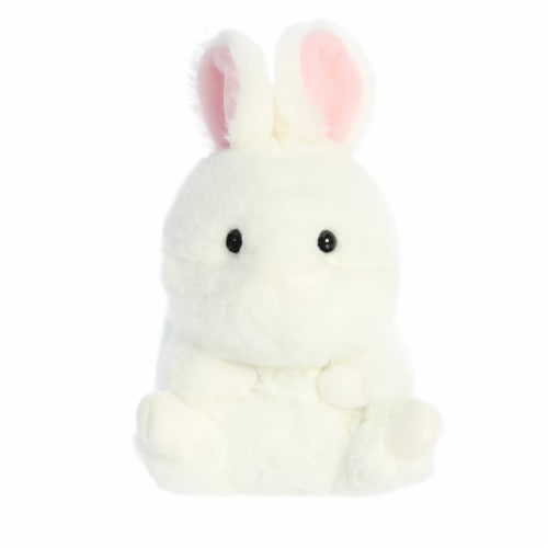 Aurora Mini White Rolly Pet 5 inch Bunbun Bunny Round Stuffed Animal ...