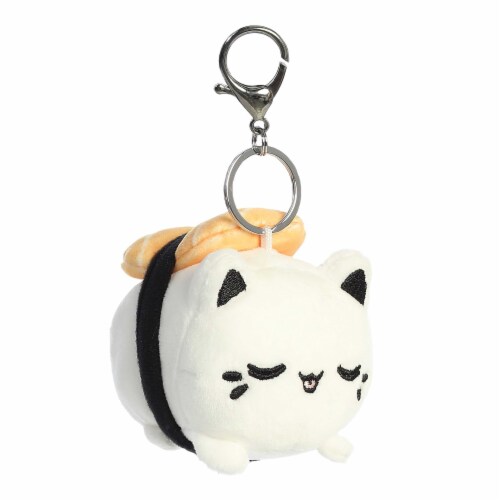 Aurora Mini White Tasty Peach 3.5 inches Salmon Sushi Meowchi Keychain ...