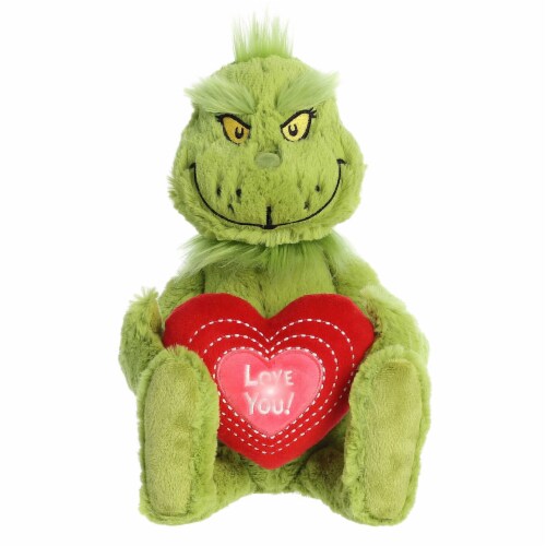 Aurora Large Green Dr. Seuss 15 inches Love You Light-Up Grinch Stuffed ...