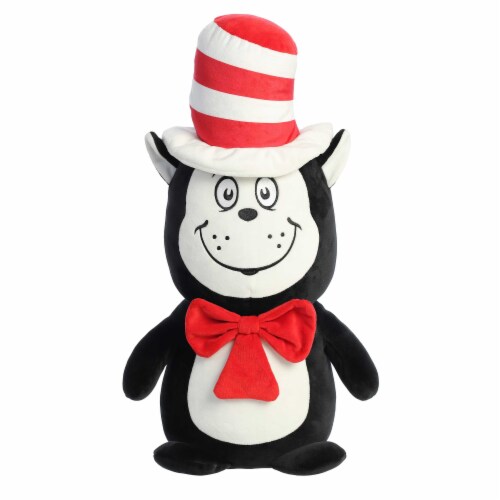 Aurora Large Multicolor Dr. Seuss 20 inches Squishy Cat In The Hat Whimsical Stuffed Animal, One ...
