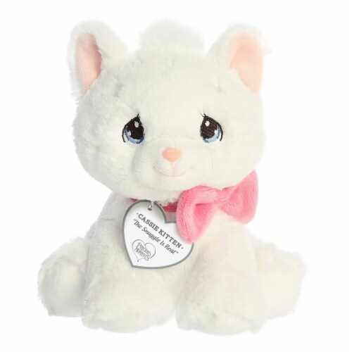 Aurora Small White Precious Moments 8.5 inch Cassie Kitten Inspirational Stuffed Animal, One ...