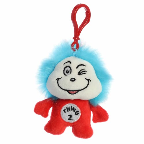 Aurora Mini Red Dr. Seuss 4inches Thing Two Keychain Whimsical Stuffed ...
