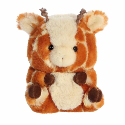 Aurora Mini Brown Rolly Pet 5 inch Giminy Giraffe Round Stuffed Animal One Size Dillons Food Stores