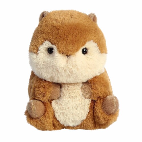 Aurora Mini Brown Rolly Pet 5 inch Romper Chipmunk Round Stuffed Animal ...