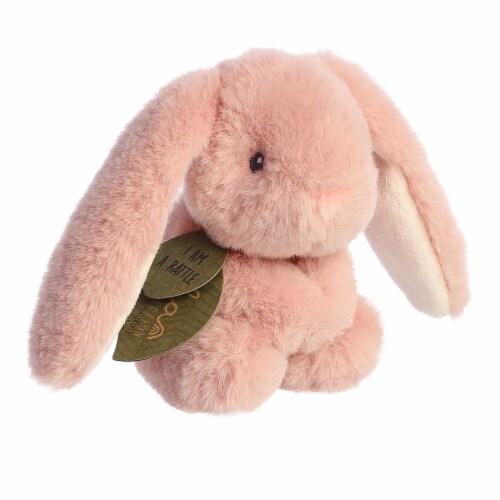 ebba Small Pink Eco ebba 6 inch Brenna Bunny Rattle Eco-Friendly Baby ...